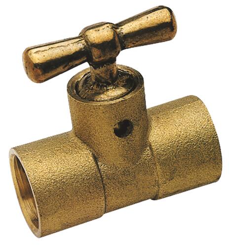 Té purgeur droit laiton à souder cuivre Ø22